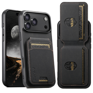 SUTENI per <span class=keywords><strong>iPhone</strong></span> 18 Pro Max Custodia con Supporto e Porta Carte, Effetto Smerigliato, Texture Litchi, Lussuosa Pelle Sintetica 17 16 Plus 15 14 13 <span class=keywords><strong>12</strong></span> - Product Image 1