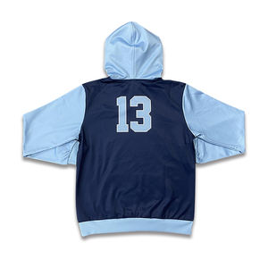 มีฮู้ดน้ำหนักสูงสเวตเชิ้ตกีฬาผ้าฝ้ายพิมพ์ลายปะติด - Product Image 3