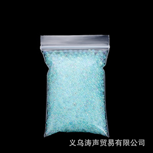 Perles de verre irisées transparentes 20g sans trous, perles à bulles pour nail art DIY, strass colorés scintillants pour manucure - Product Image 5