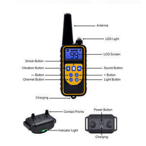 <span class=keywords><strong>Collier</strong></span> électrique <span class=keywords><strong>pour</strong></span> <span class=keywords><strong>chien</strong></span> JUANJUAN PT090EU avec écran LCD, étanche à 800 m, en plastique écologique, <span class=keywords><strong>pour</strong></span> l'entraînement des animaux <span class=keywords><strong>de</strong></span> compagnie - Product Image 2