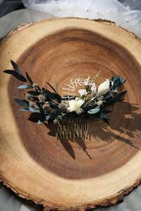Accessoire de cheveux de mariage bohème vintage avec fleurs préservées pour la mariée et les demoiselles d'honneur - Product Image 4