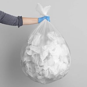 Bolsas de Basura Huamaohengchun de 55 Galones, Construcción Resistente, Resistentes a Fugas, Sin Perfume, Transparentes, Paquete de 50 - Product Image 6