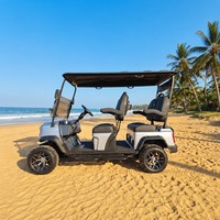 Chariot de golf industriel haut de gamme Harbor Freight Apron Skywork Silver 4 places avec caisse à cadre en acier