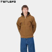 Blouson décontracté pour homme en coton et nylon 100% écologique et durable, à capuche, col montant, coupe-vent et imperméable, idéal pour l'automne