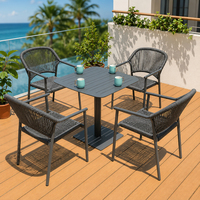 Set Meja Kursi Cafe Komersial FLD1039 untuk Resort Villa Teras, Pesanan Grosir