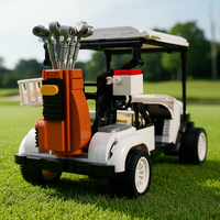 Modèle de chariot de golf en blocs de construction en plastique ABS, 807 pièces, jouet de construction DIY, thème transport, pour enfants de 5 à 7 ans, échelle 1:1
