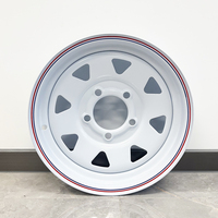Roues de remorque en acier Jingu en gros, 13'', 14'', 15'', 16'', haute capacité de charge, certifiées DOT/TUV/CE/BUREAU VERITAS, PCD 114,3 mm, ET 0 mm