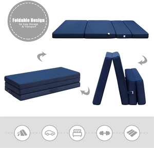 Matelas pliant en mousse à mémoire de forme PU, tailles personnalisées, <span class=keywords><strong>futon</strong></span> japonais pliable en trois pour la location, mobilier de chambre - Product Image 4
