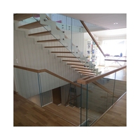 Escalier intérieur de villa et appartement de luxe, système à poutre simple, préfabriqué en bois massif, durable, design traditionnel, garantie 5 ans