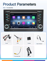 Lecteur DVD de voiture Linux 7 pouces en gros pour Audi A4 B9 B8 B7 B6 S4 RS4 SEAT Exeo Media RDS 2din AutoStereo Navigation Dsp Auto
