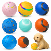 Balle jouet lumineuse LED JZ rechargeable par USB, design moderne et simple pour chatons chiens, boîte roulante à gravité classique