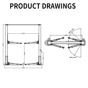 Elevador de Autos de 4 Toneladas y Dos Postes |   Elevador con Altura de Elevación de 1.9 m, Certificado CE, Directo de Fábrica para Mantenimiento y Reparación de Chasis de Automóviles - Product Image 4