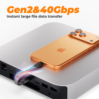 Câble USB-C vers USB-C flexible OEM en gros, 40 Gbit/s, charge PD 100 W, sortie vidéo 4K, câble plat pour accessoires numériques
