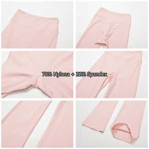 Leggings de cintura alta para mujer, efecto levanta glúteos, tacto suave, pantalones de gimnasio, pantalones de yoga acampanados para entrenamiento y descanso - Product Image 6