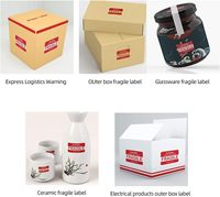 Étiquettes autocollantes d'avertissement pour le transport UPS, codes-barres, étiquettes d'articles fragiles, conformité d'emballage, étiquettes fragiles