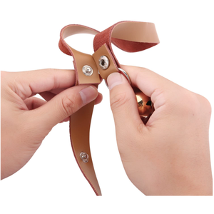 Timbres de cuero PU para perros, campanas ajustables de calidad Premium para ir al exterior, campanas de entrenamiento para Cachorros para perilla de puerta - Product Image 6