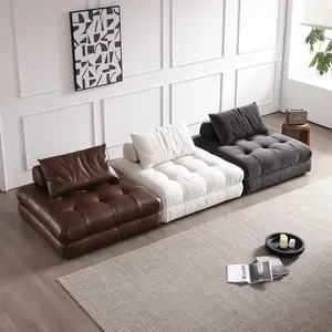 Retro Hà Lan Vải Modular Sofa Kết Hợp Miễn Phí Ý Vuông Thiết Kế Ghế Sofa Phòng Khách