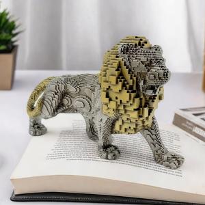 Nouvelle Décoration de Bureau Animalière Moderne et Créative en Résine Époxy Sculptée, Ornement Lion Marchant de Luxe Léger pour Salon - Product Image 3