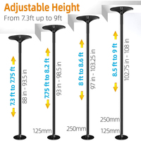Kit de danse de poteau en acier à hauteur réglable Portable 360 ° filature/pratique à la maison statique pour une utilisation de fête de Pub de Club
