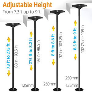 Kit <span class=keywords><strong>de</strong></span> <span class=keywords><strong>baile</strong></span> en barra <span class=keywords><strong>de</strong></span> acero <span class=keywords><strong>de</strong></span> altura ajustable portátil 360 ° Spinning/Static Home Practice para Club Pub Party Use - Product Image 3