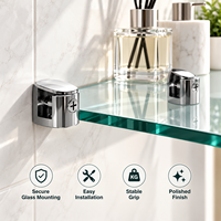 Support de fixation moderne en alliage de zinc pour verre, vis de fixation pour salle de bain, cuisine, vitrine, quincaillerie de meubles