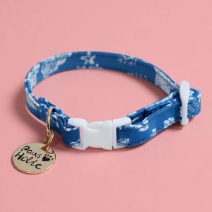 Collar de Perro de Algodón de Lujo Moderno, Talla XS, Suave, Cómodo, Ajustable, Duradero, Elegante, con Estampado de Moda, Accesorio para Perros - Product Image 1