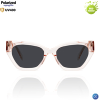 Lunettes de soleil de luxe polarisées avec protection UV400, monture complète, lunettes de soleil œil de chat, lunettes de soleil en acétate, lunettes de soleil de créateur de couleur or
