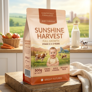 Custom Food-grade Pouch with Resealable Zipper High Barrier Box Pouch Flat Bottom <strong>Bag</strong> Milk <strong>Bag</strong> - Product Image 4