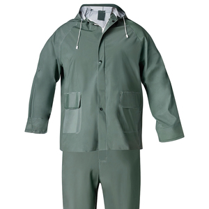 Combinaison de pluie imperméable en PVC vert, taille 7-L - Product Image 1