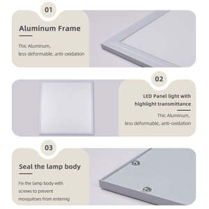 Gewerbliche Qualität 600x600mm <span class=keywords><strong>2</strong></span>*<span class=keywords><strong>2</strong></span> Fuß LED-Panel-Leuchte Ultra-Dünn 7,8mm Seitenbeleuchtung für Klassenzimmer Kliniken Einzelhandelsräume - Product Image 3