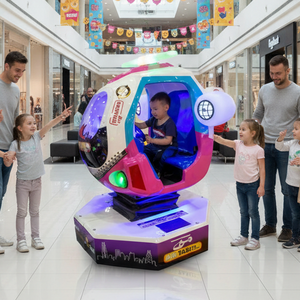 Air Taxi Indoor Kids Coin-Operated Kiddie Rides Machine avec 3D Video Airplane Games Swing Fiberglass Airplane for Mall - Product Image 1
