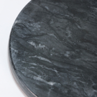 Sous-verre en marbre noir poli, fait main, moderne et écologique, avec gravure sculptée, accessoires de table et de bar