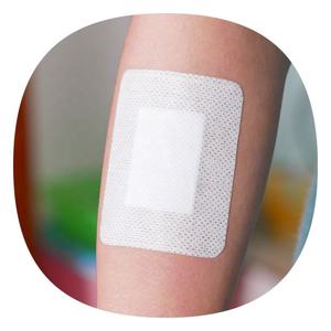 Apósitos de Gasa No Tejida Autoadhesivos con Borde, Almohadillas Absorbentes para Heridas Quirúrgicas, Blancas, 10cmx10cm, Desinfectantes EOS - Product Image 1