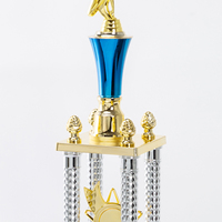 Nuevo diseño personalizado 4 postes trofeos de baile de Ballet de plástico trofeo de campeón para premio de Evento de competición