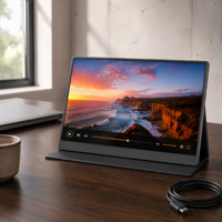 Écran portable LCD tactile 15,6 pouces 1080P FHD, écran d'ordinateur portable, écran de secours, fabricant d'écrans OEM ODM à marque privée
