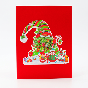 Meilleure Vente : Carte Pop-up 3D Personnalisée, Motif Gnome de Noël, Artisanat en Papier, Cadeaux de Mariage, Style Animal Fait Main, Papier Hanoi - Product Image 6