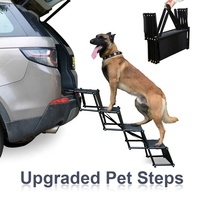 100 pièces en stock cadre métallique pliable amélioré rampe pour animaux de compagnie rampe de voiture avec surface de revêtement en caoutchouc antidérapant