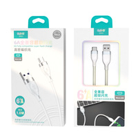 L-062 téléphone portable 6A 120W 1M USB à Type C Micro lumière câbles de données de charge rapide fils pour Iphone 6 7 12 13 14 15 Android
