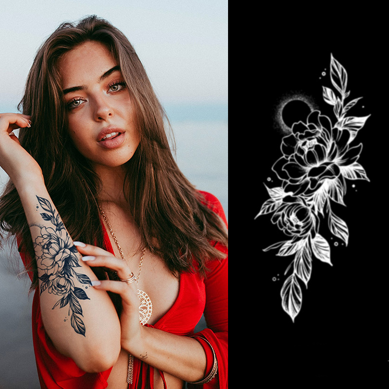 Временная пользовательская Наклейка на тело из хны, низкий минимальный заказ, ручная Татуировка с цветочным логотипом, оптовая продажа, женский макияж, модный дизайн, наклейка для татуировки