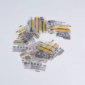 Nhà Máy Tùy Chỉnh Rửa Chăm Sóc Nhãn In Giá Tốt Chất Lượng Cao Quần Áo Satin Cổ Tag Áo Thun Damask Kích Thước May Dệt Nhãn - Product Image 4