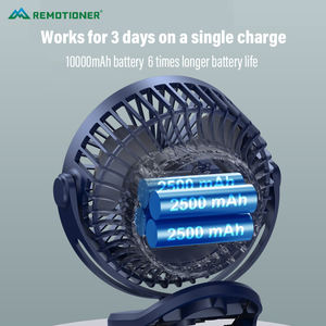 Ventilador de Escritorio USB de 5000mAh-10000mAh, Silencioso, de Larga Duración, Portátil, Mini Ventilador de Oficina para el Hogar, Ventilador con Clip - Product Image 2