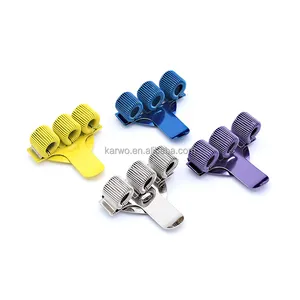 metal pen holder with clip various color spring pen holder