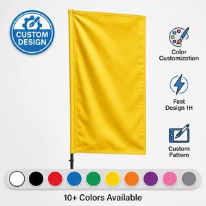 Bandera de Playa Personalizada de Poliéster con Impresión Digital y Base de Aluminio Resistente al Agua para Publicidad Exterior - Product Image 1