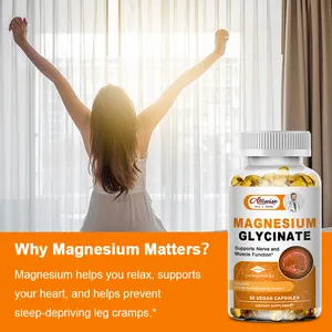 OEM 60 buah Kapsul Magnesium Glycinate mendukung kesehatan jantung dan pemulihan otot kapsul Magnesium