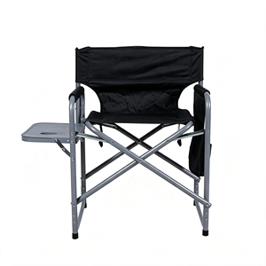 Chaise de camping pliable avec table latérale et poches de rangement, chaise d'extérieur robuste et portable pour le camping, le pique-nique et la pêche - Product Image 3