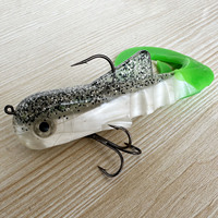 QT-P 30cm 115g Grande Taille Leurre de Pêche Souple à Longue Queue en Plastique Avec Hameçon et Wobblers