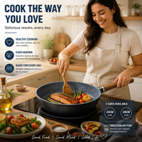 Poêle antiadhésive pour omelettes et œufs, poêle de cuisson saine pour la cuisine, poêle de chef