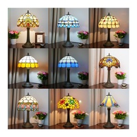 Lampe de table classique européenne pour hôtel et bar, en verre teinté, lampe de bureau décorative, lampe de table personnalisée, vente en gros d'usine