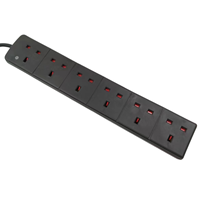 Multiprise 6 prises mâles IEC C14, 10A 250V, robuste, câble H05VV-F 3G1.25mm², pour rack de serveur et onduleur