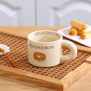 Taza de Café de Cerámica con Diseño Creativo de Pan, Tazas Lindas de Croissant, Taza de Leche para Desayuno con Diseño de Dibujos Animados - Product Image 2